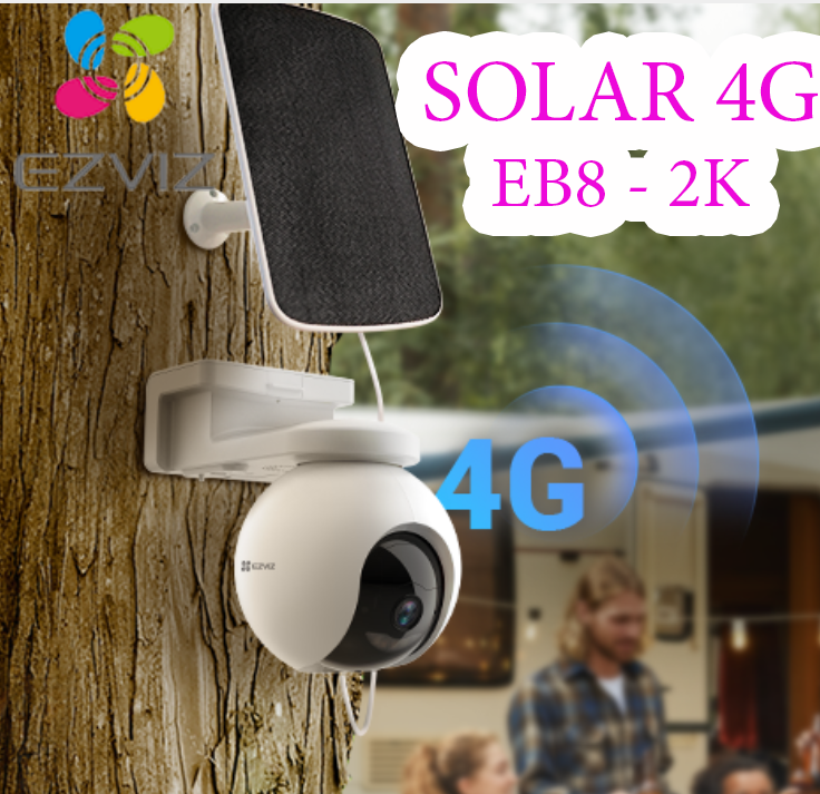 Camera EZVIZ EB8 4G SOLAR Hỗ Trợ GPS Dùng Pin Sạc Ngoài Trời Thông Minh