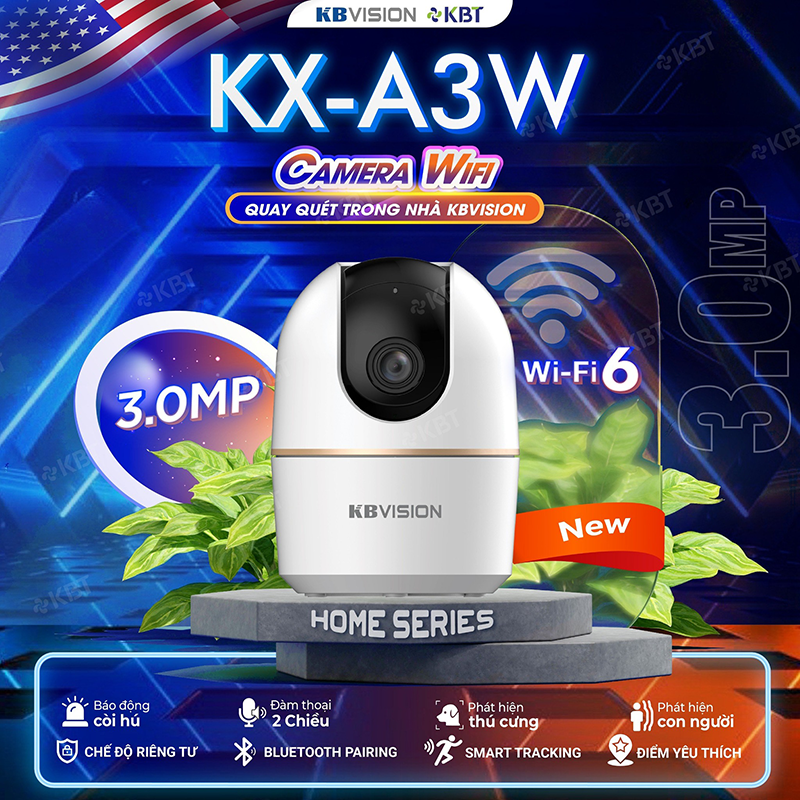 . CAMERA IP WIFI KBVISION KX-A3W 3MP 2K CHÍNH HÃNG