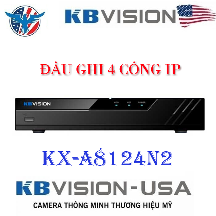 ĐẦU GHI 4 CỔNG KB VISION KX-A8124N2 CHÍNH HÃNG